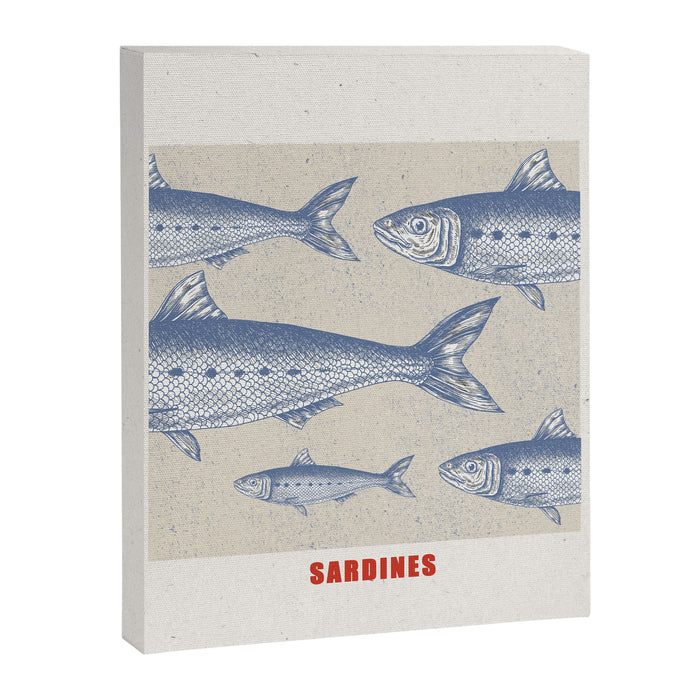Retro Sardines Canvas Print Gallery Image 1