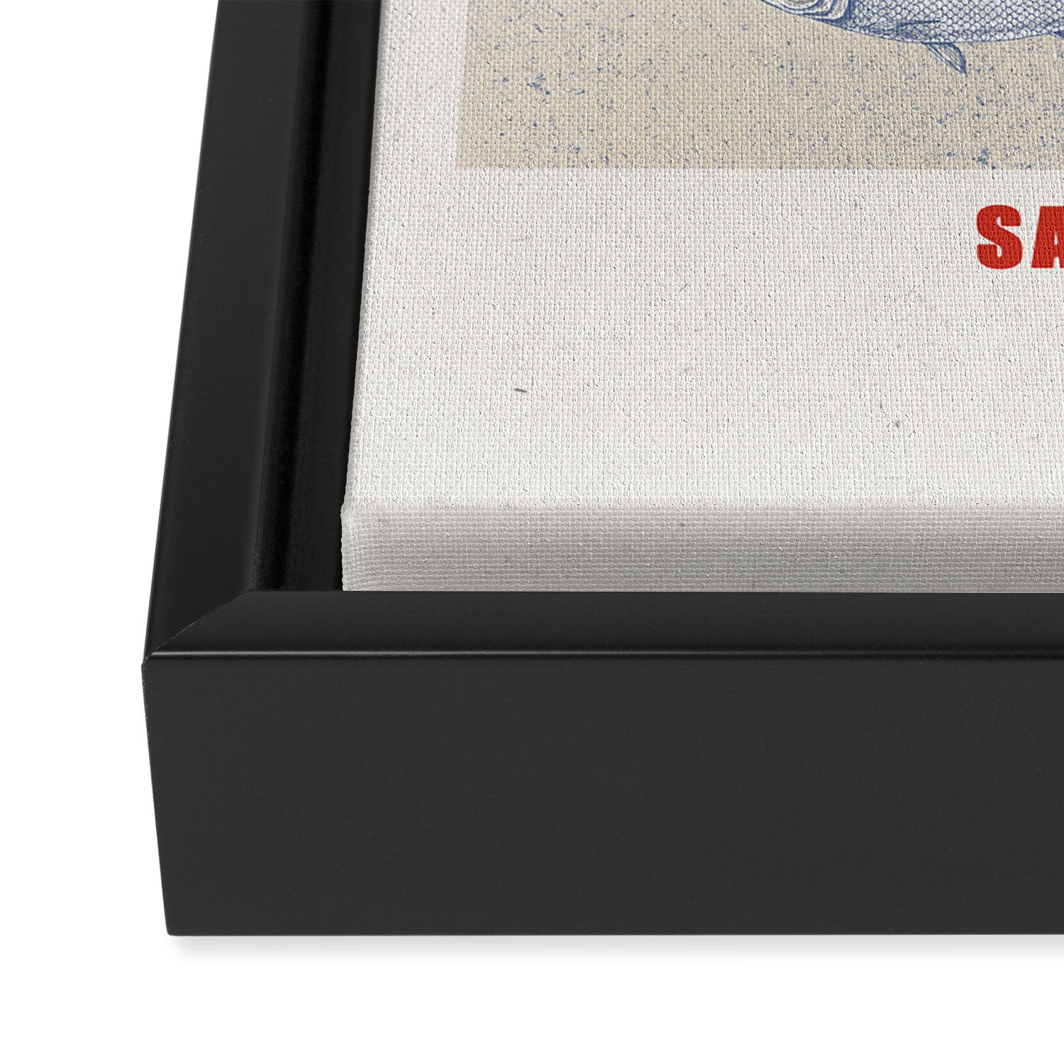 Retro Sardines Framed Canvas Print Gallery Image 3