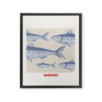 Retro Sardines Framed Canvas Print Gallery Image 8