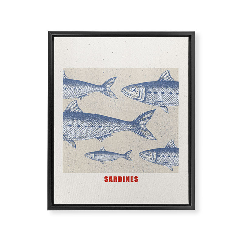 Retro Sardines Framed Canvas Print Gallery Image 8