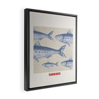 Retro Sardines Framed Canvas Print Gallery Image 2
