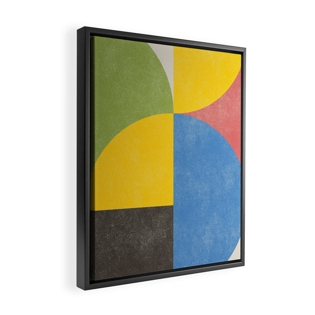 Retro Shapes Framed Canvas Print Gallery Image 2