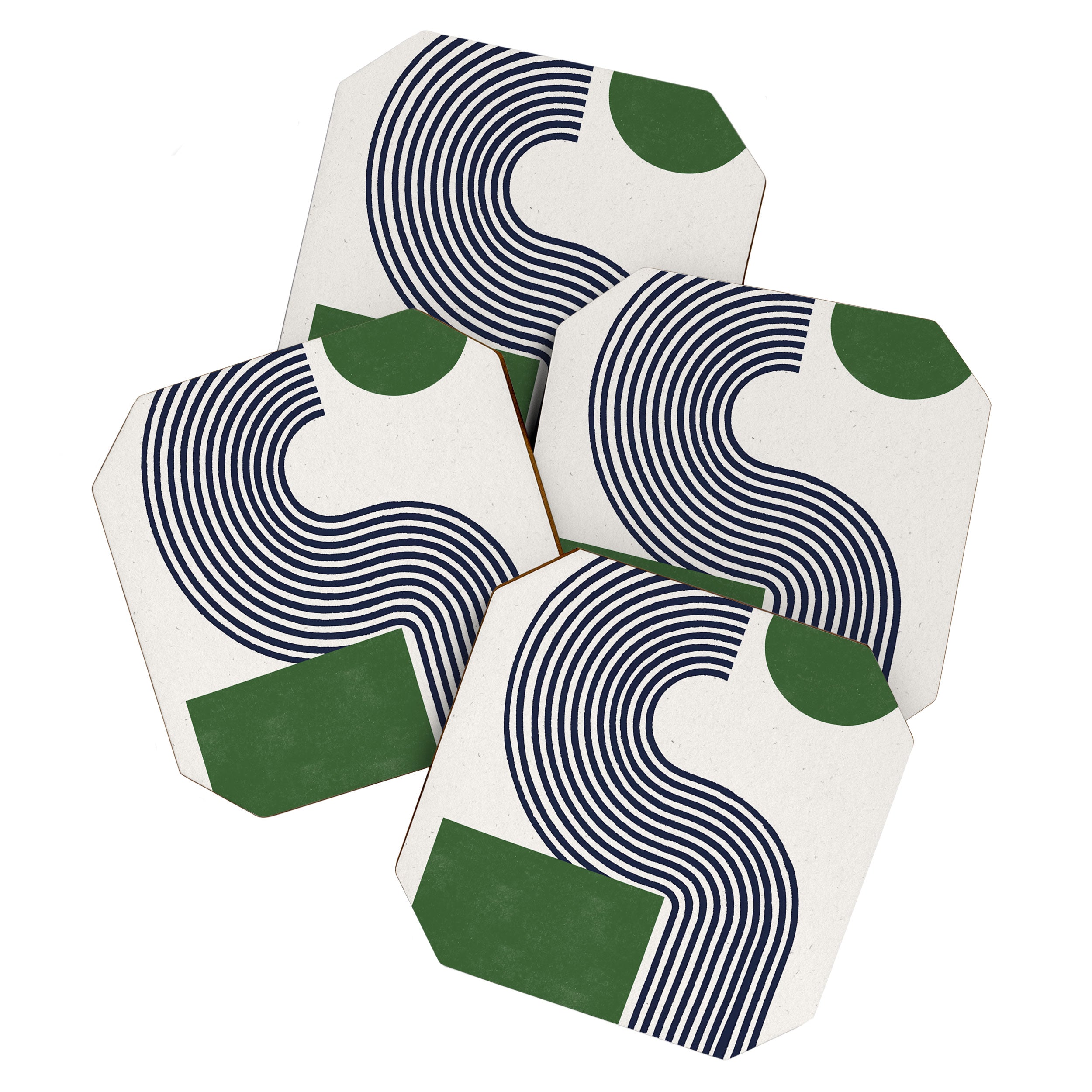 Sage Modern Composition  Coaster Gallery Image 1