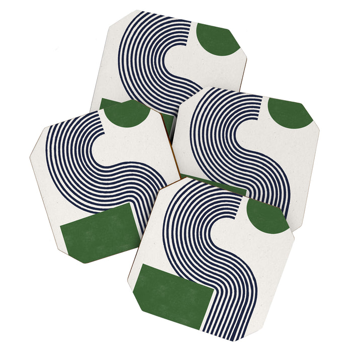 Sage Modern Composition  Coaster Gallery Image 1
