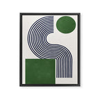 Sage Modern Composition  Framed Canvas Print Gallery Image 6