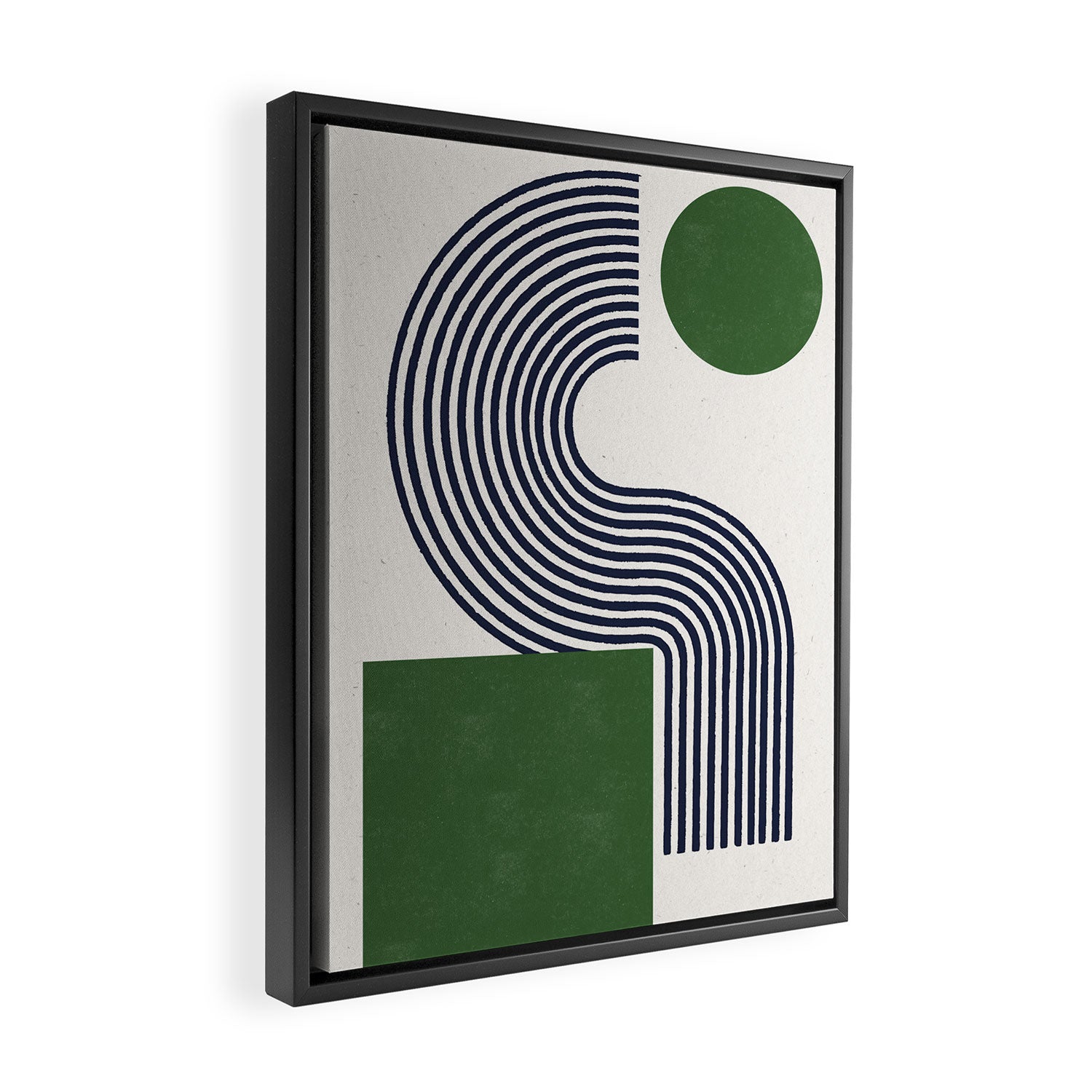 Sage Modern Composition  Framed Canvas Print Gallery Image 2