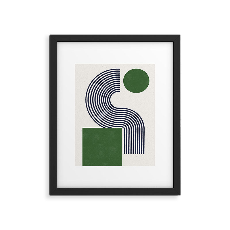 Sage Modern Composition  Framed Art Print Gallery Image 5
