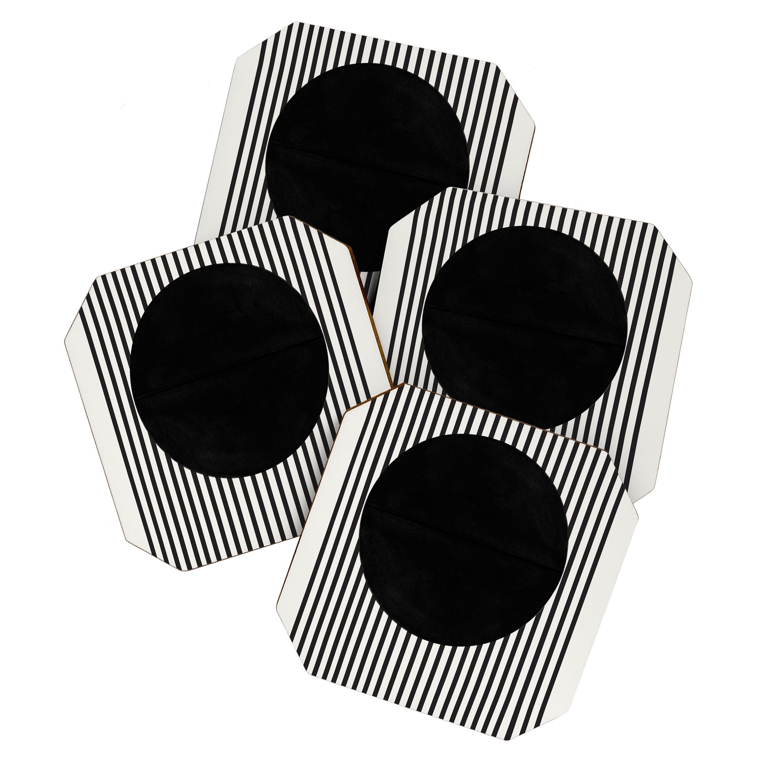 Stripes and Circle, Bauhaus Style  Coaster Gallery Image 1