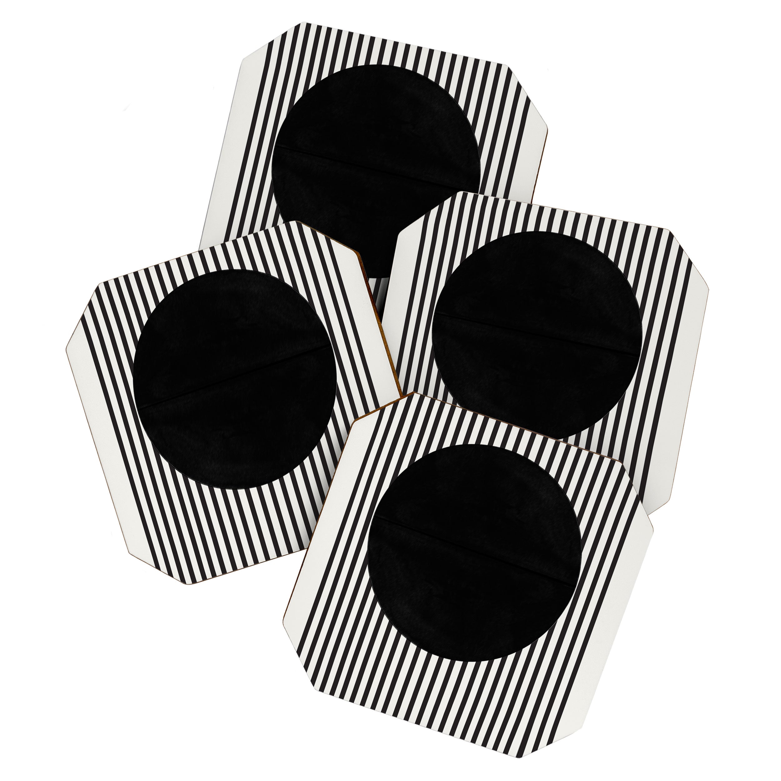 Stripes and Circle, Bauhaus Style  Coaster Gallery Image 1