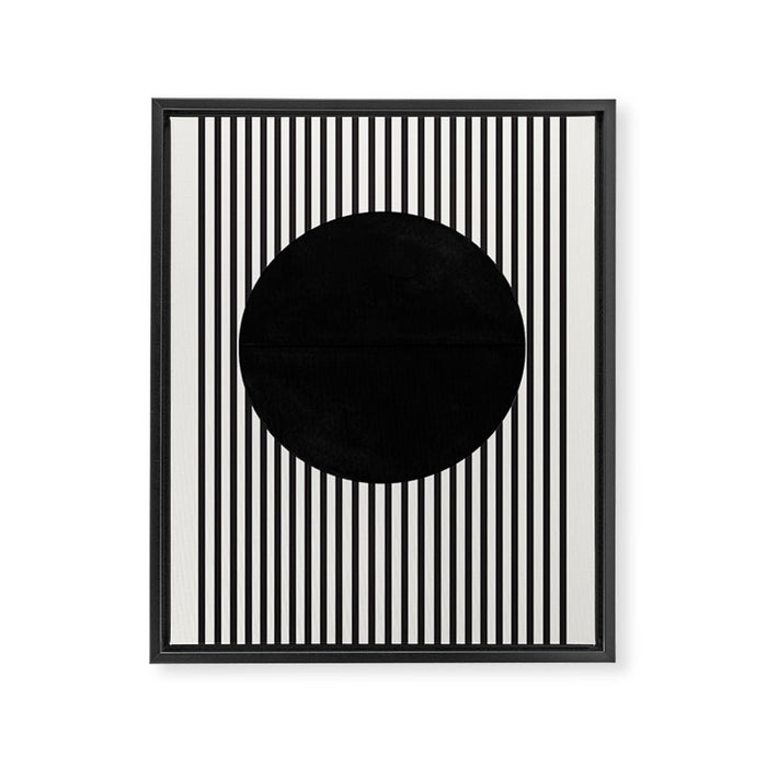 Stripes and Circle, Bauhaus Style  Framed Canvas Print Gallery Image 1