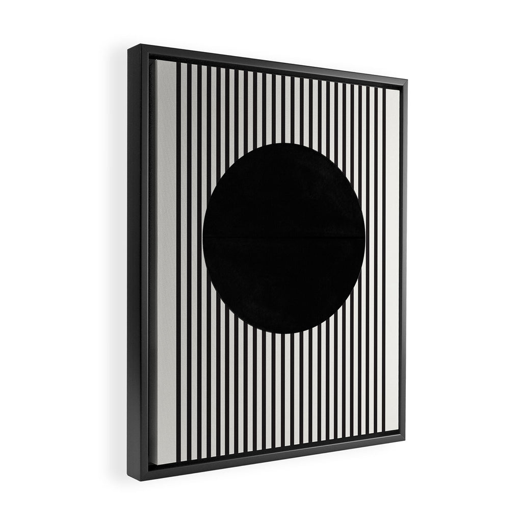 Stripes and Circle, Bauhaus Style  Framed Canvas Print Gallery Image 2