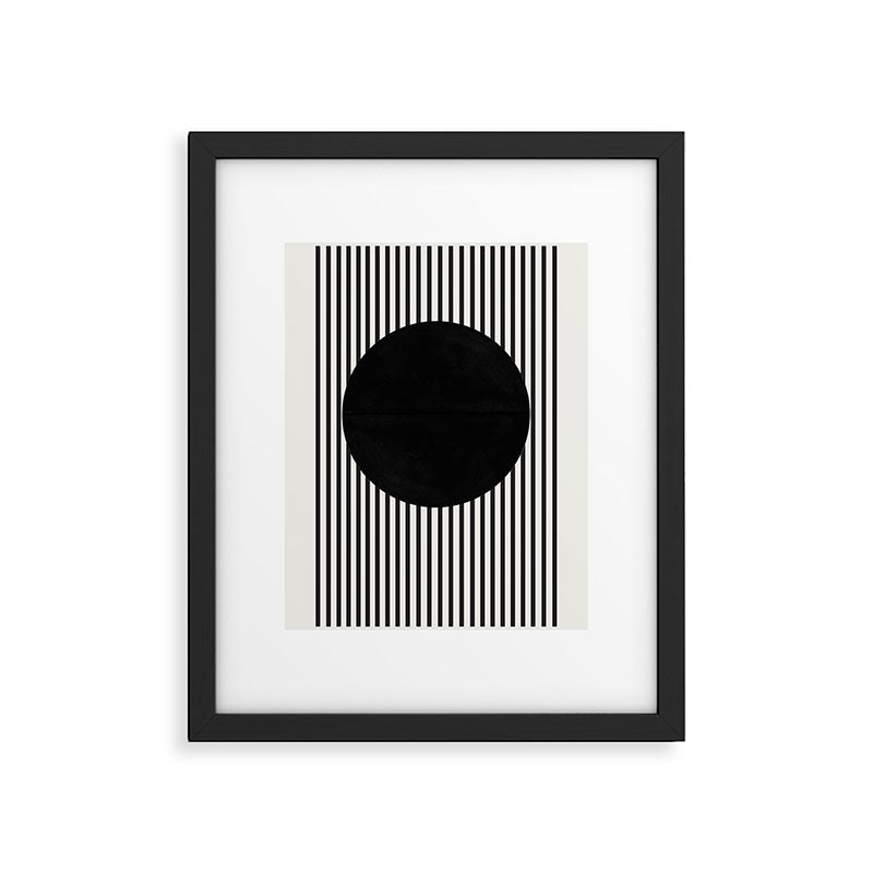 Stripes and Circle, Bauhaus Style  Framed Art Print Gallery Image 1