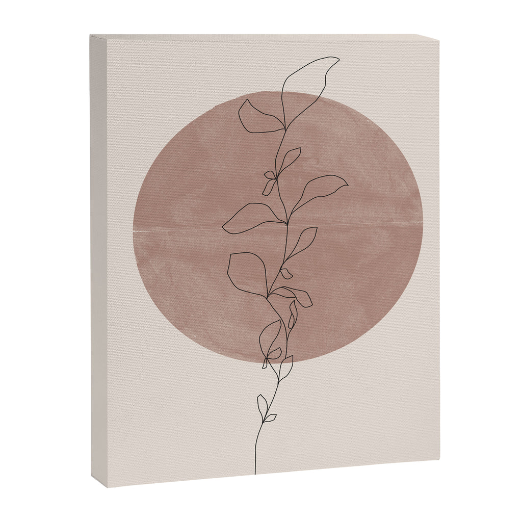 Sun and Flowers Line Art Canvas Print Gallery Image 6