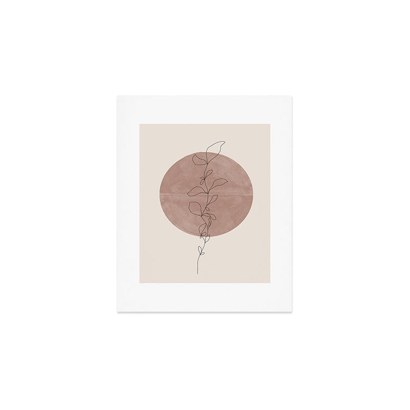 Sun and Flowers Line Art Art Print Gallery Image 1