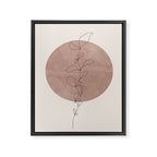 Sun and Flowers Line Art Framed Canvas Print Gallery Image 6