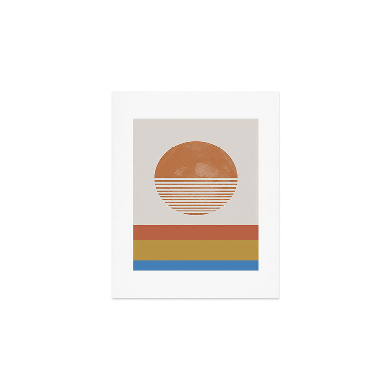 Sunshine, Modern Abstract Landscape, Sun Art Print Gallery Image 1