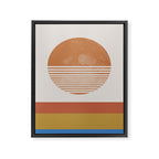 Sunshine, Modern Abstract Landscape, Sun Framed Canvas Print Gallery Image 6