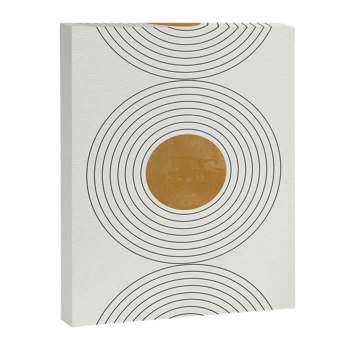 Sunshine Retro Circle Sun Canvas Print Gallery Image 1
