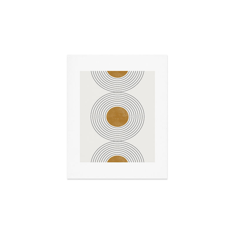 Sunshine Retro Circle Sun Art Print Gallery Image 1
