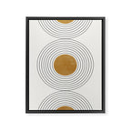 Sunshine Retro Circle Sun Framed Canvas Print Gallery Image 6