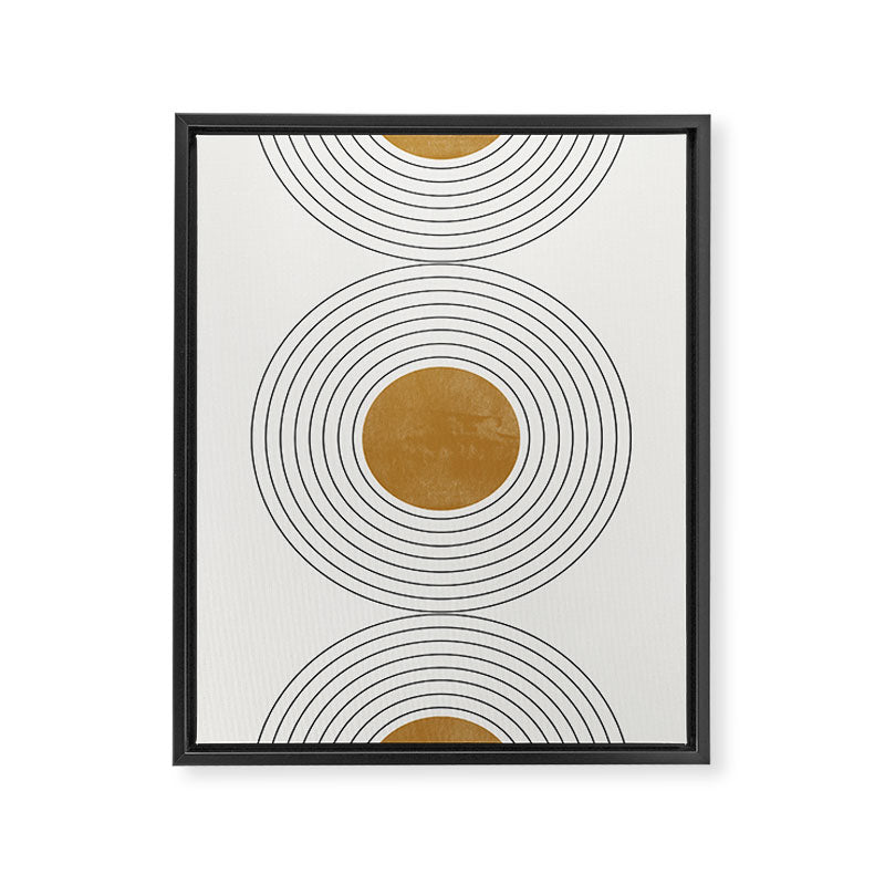Sunshine Retro Circle Sun Framed Canvas Print Gallery Image 6