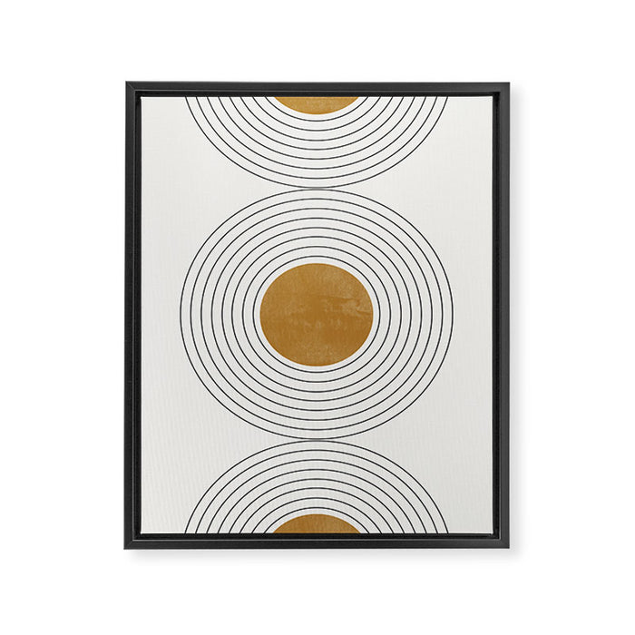 Sunshine Retro Circle Sun Framed Canvas Print Gallery Image 1