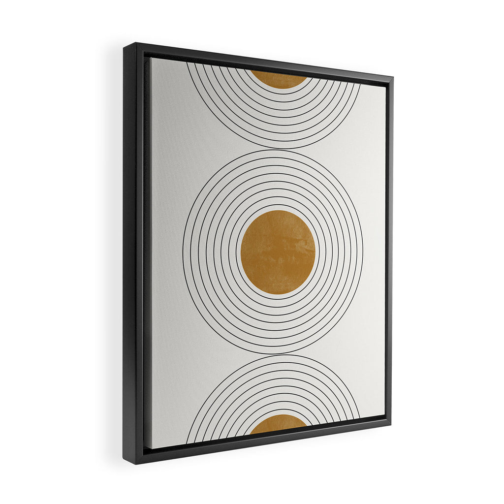 Sunshine Retro Circle Sun Framed Canvas Print Gallery Image 2