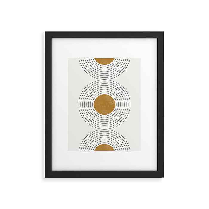 Sunshine Retro Circle Sun Framed Art Print Gallery Image 1