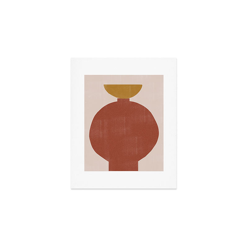 Vase Burnt Orange Object Art Print Gallery Image 1