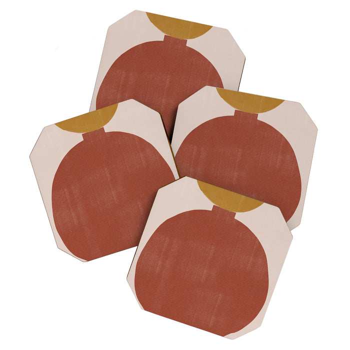 Vase Burnt Orange Object Coaster Gallery Image 1