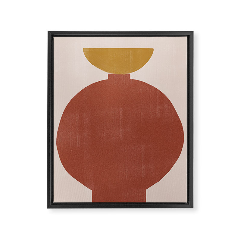 Vase Burnt Orange Object Framed Canvas Print Gallery Image 6