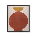 Vase Burnt Orange Object Framed Canvas Print Gallery Image 6