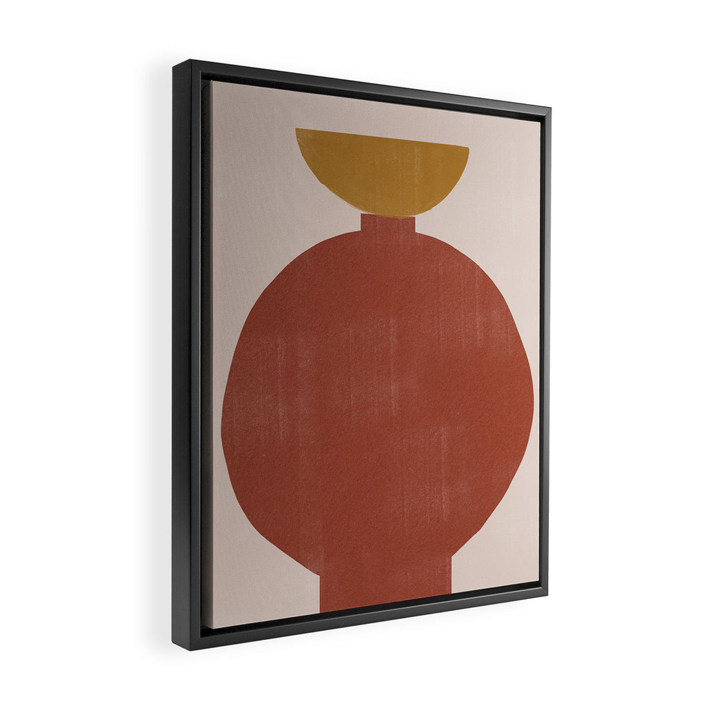 Vase Burnt Orange Object Framed Canvas Print Gallery Image 2