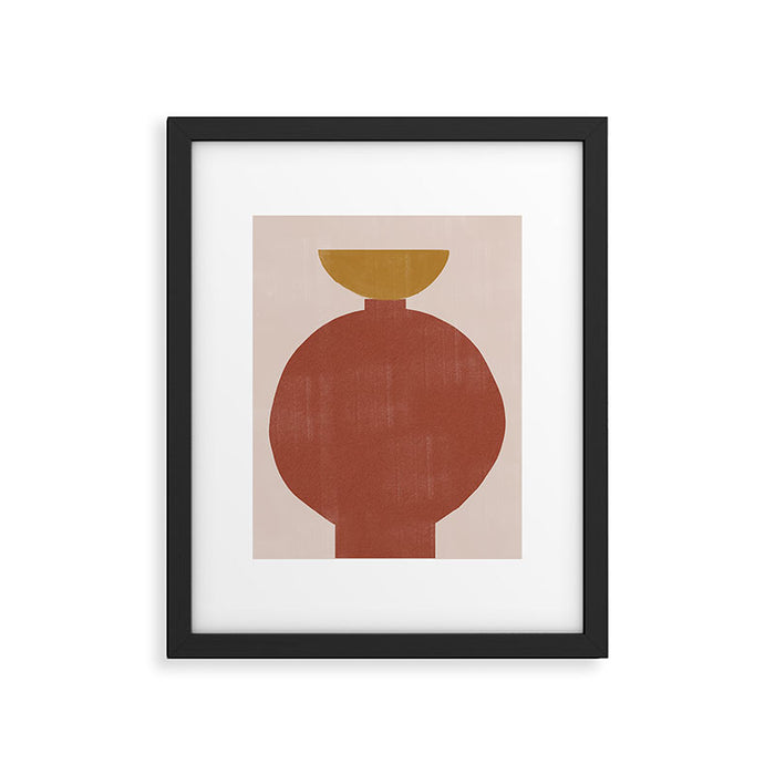 Vase Burnt Orange Object Framed Art Print Gallery Image 1