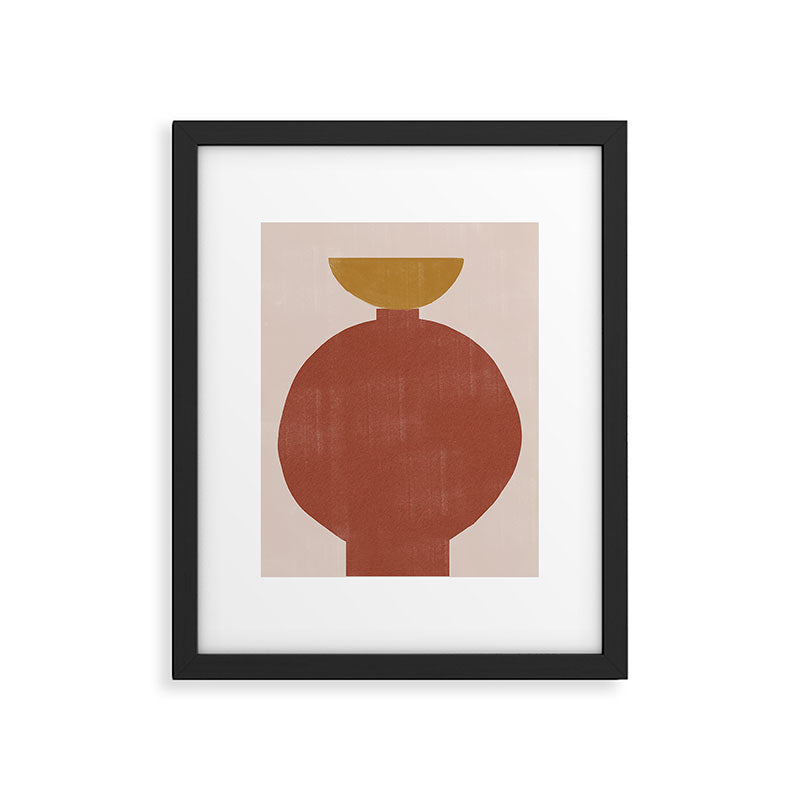 Vase Burnt Orange Object Framed Art Print Gallery Image 4