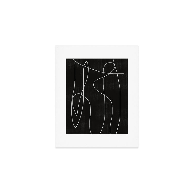 White Line Flow Art Print Gallery Image 1