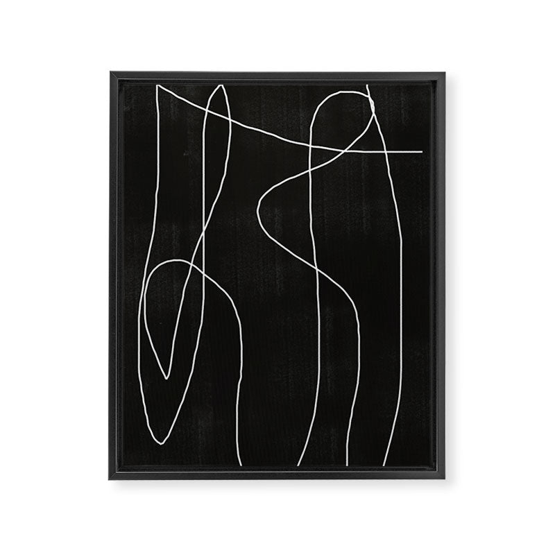 White Line Flow Framed Canvas Print Gallery Image 6