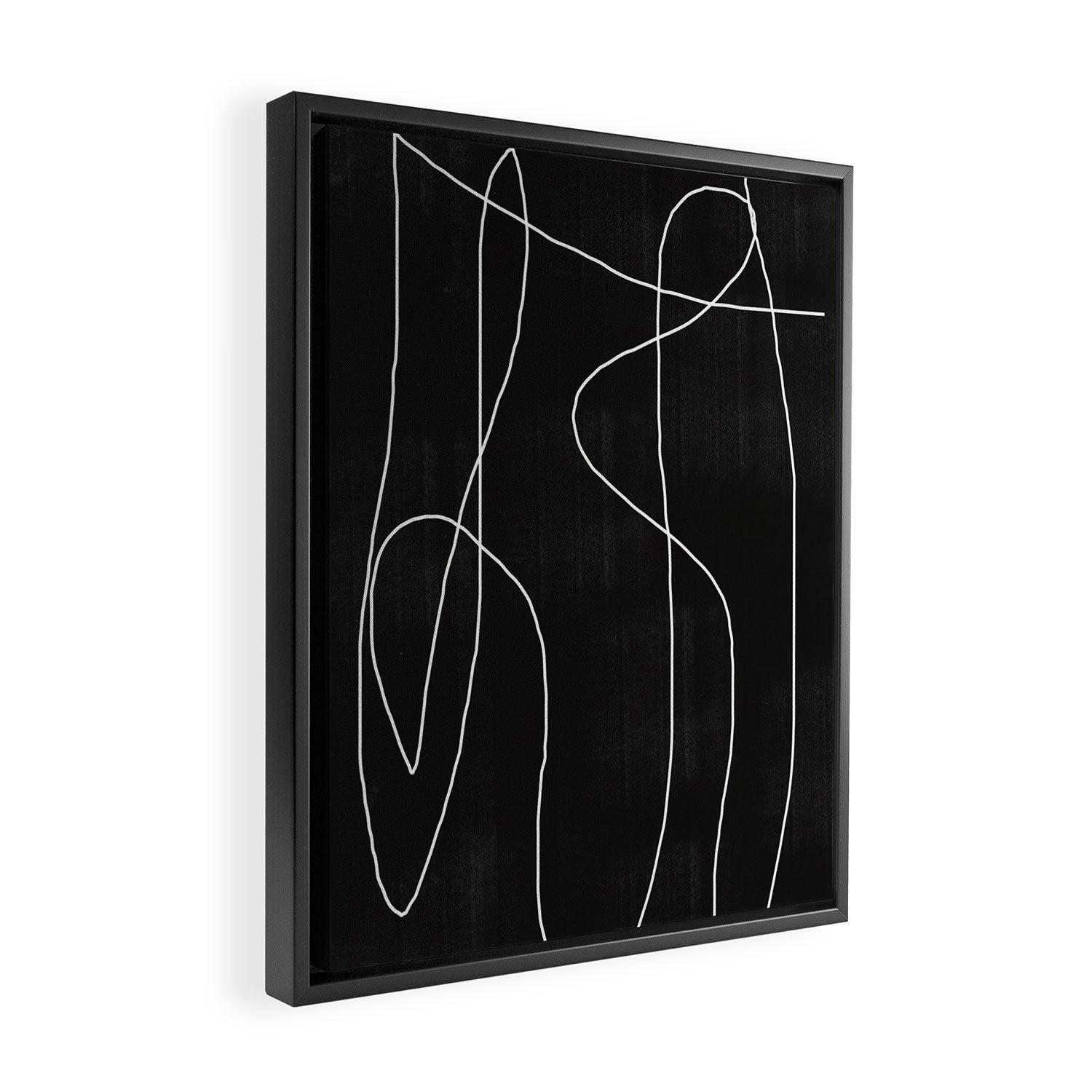 White Line Flow Framed Canvas Print Gallery Image 2