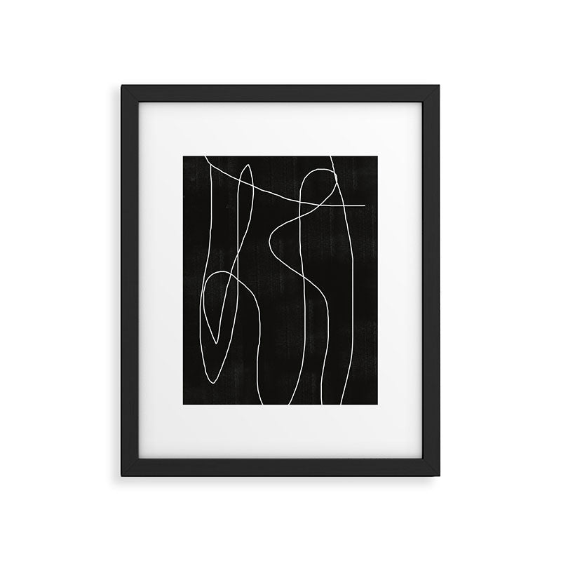 White Line Flow Framed Art Print Gallery Image 5