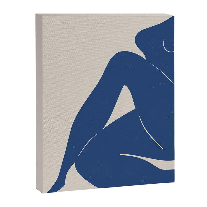 Woman Nude in Blue Canvas Print Gallery Image 1