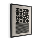 Woodblock Art, Warm Tone Framed Canvas Print Gallery Image 2