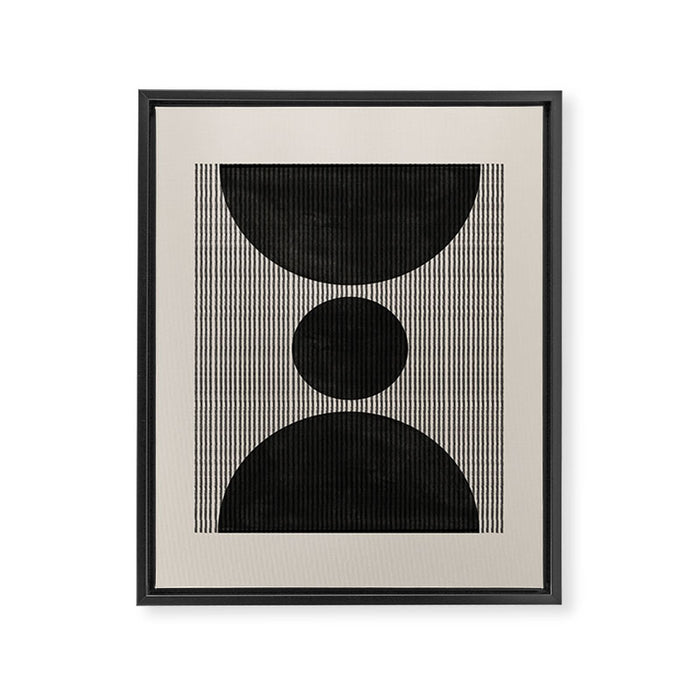 Woodblock Geometric Composition Framed Canvas Print Gallery Image 1