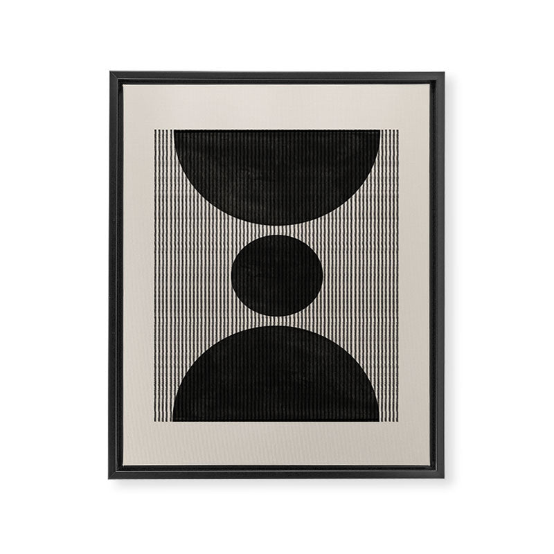 Woodblock Geometric Composition Framed Canvas Print Gallery Image 6