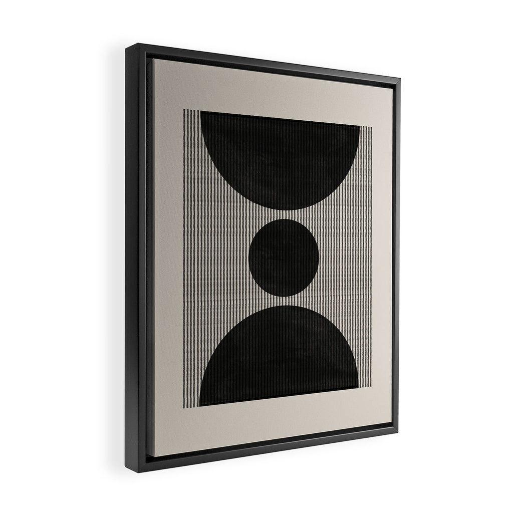 Woodblock Geometric Composition Framed Canvas Print Gallery Image 2