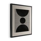 Woodblock Geometric Composition Framed Canvas Print Gallery Image 2