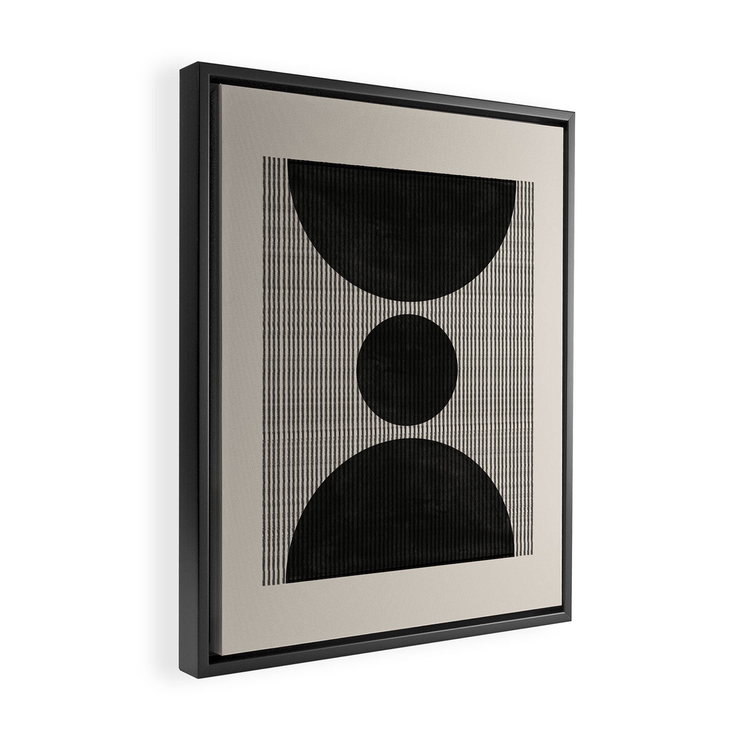 Woodblock Geometric Composition Framed Canvas Print Gallery Image 2