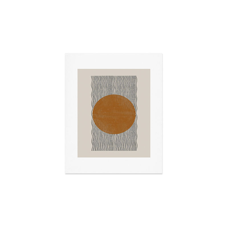 Woodblock Paper Mustard  Art Print Gallery Image 1