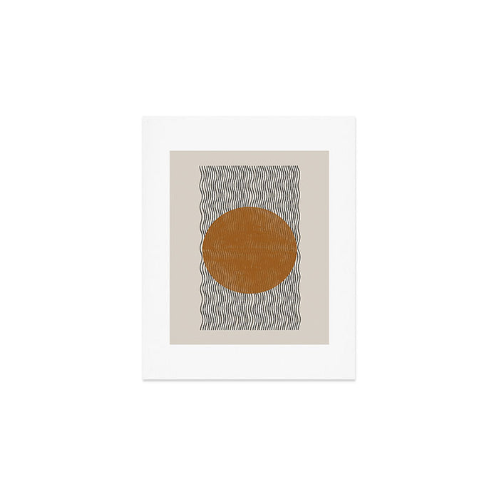 Woodblock Paper Mustard  Art Print Gallery Image 1