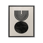 Woodblock Print, Modern Art Framed Canvas Print Gallery Image 6