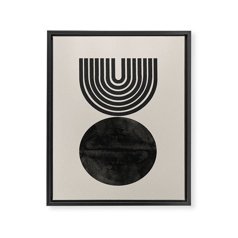 Woodblock Print, Modern Art Framed Canvas Print Gallery Image 6